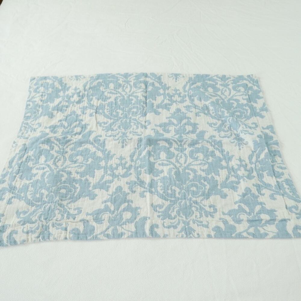 Pottery Barn Jacquard Medallion Duvet Cover Full Queen 2 Standard Shams Blue - Picture 11 of 16